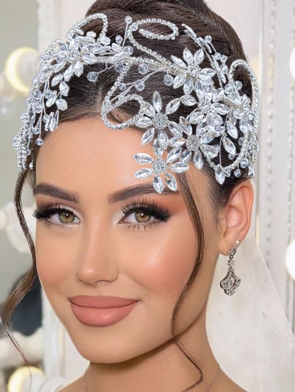 Silver RhinestoneHeadband Headpiece